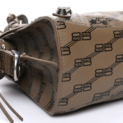 Balenciaga Coated Canvas BB Monogram Neo Cagole Handbag XS Beige Brown 9 of 11