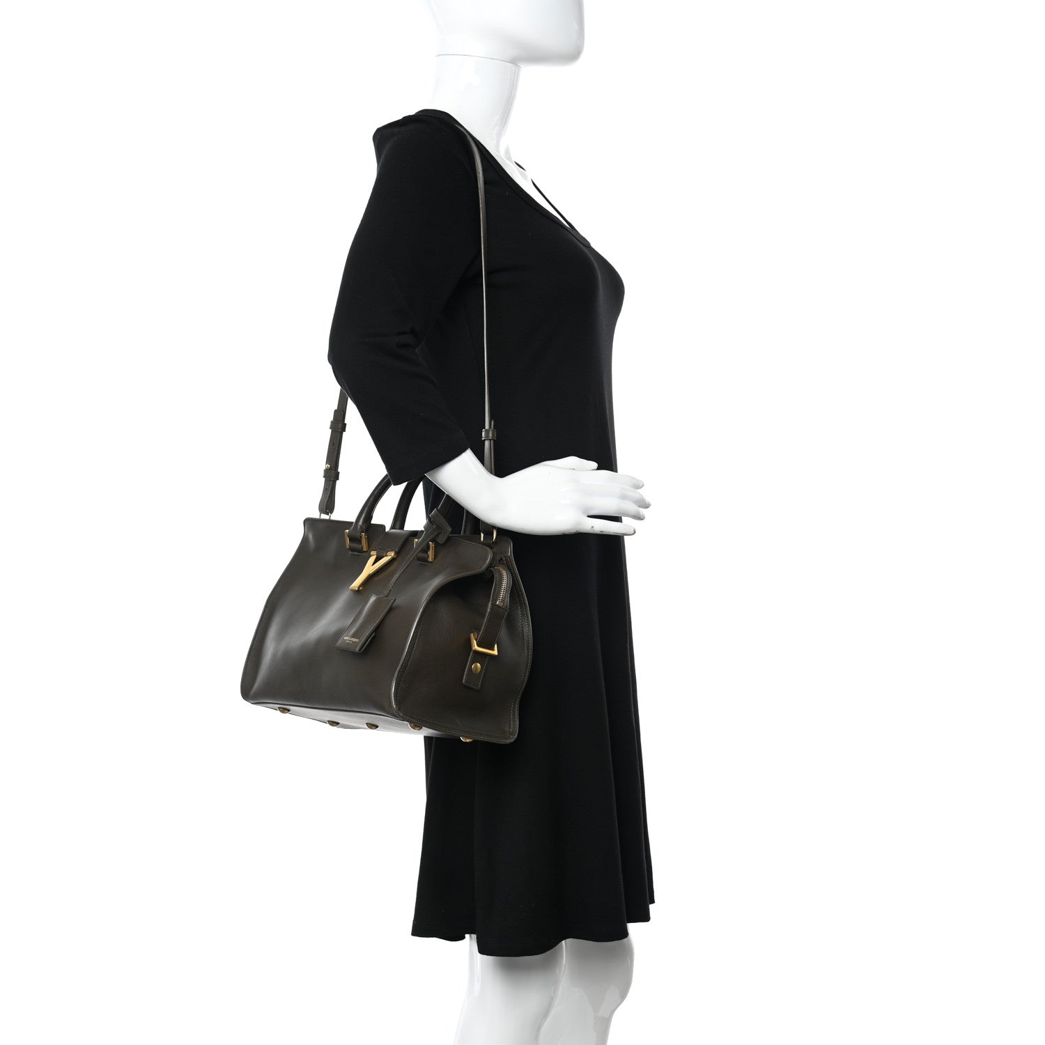 Saint Laurent Calfskin Small Classic Y Cabas Mousse 2 of 24