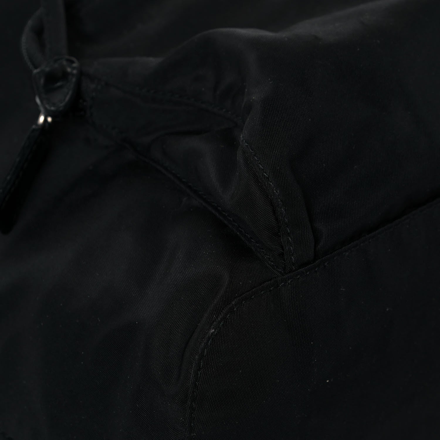Prada Nylon Vela Saffiano Cinch Backpack Black 7 of 15