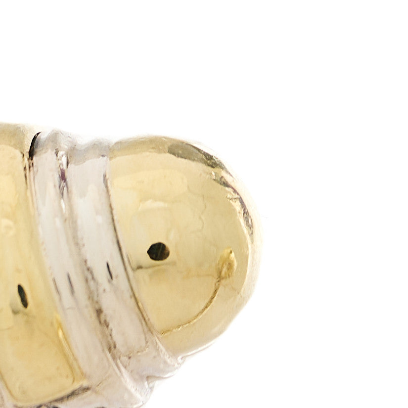 Sterling Silver 14K Yellow Gold 7mm Cable Classics Dome Bracelet
