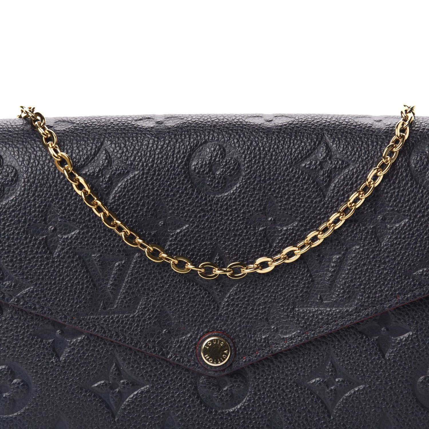 Louis Vuitton Empreinte Pochette Felicie Chain Wallet Marine Rouge 15 of 16