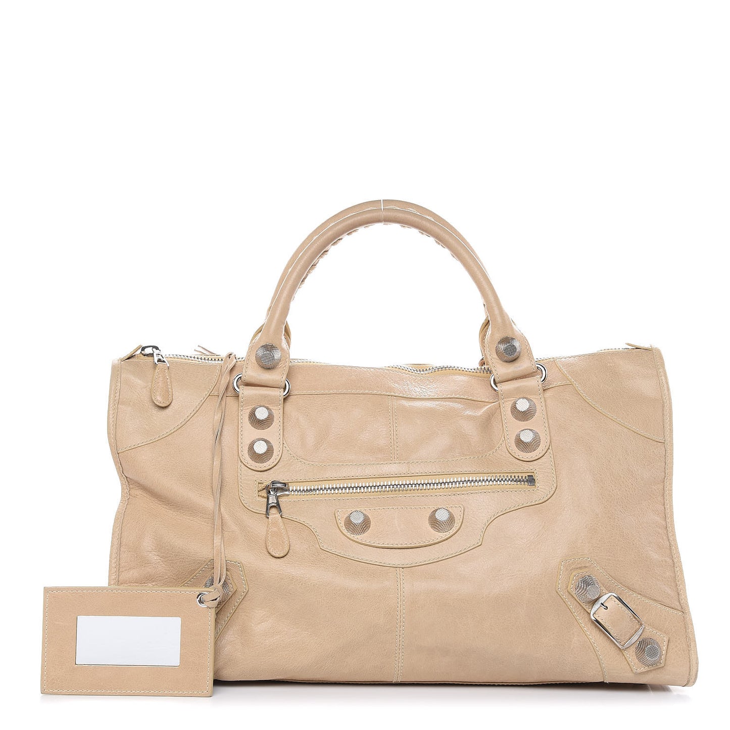 Agneau Giant 21 Silver Hardware Work Sahara