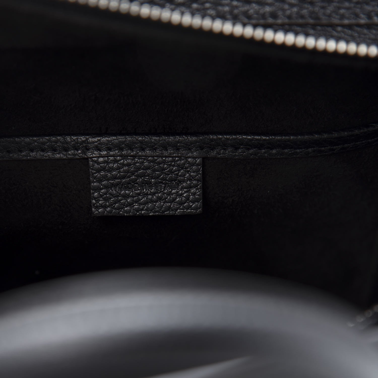 Celine Drummed Calfskin Nano Luggage Black 6 of 11