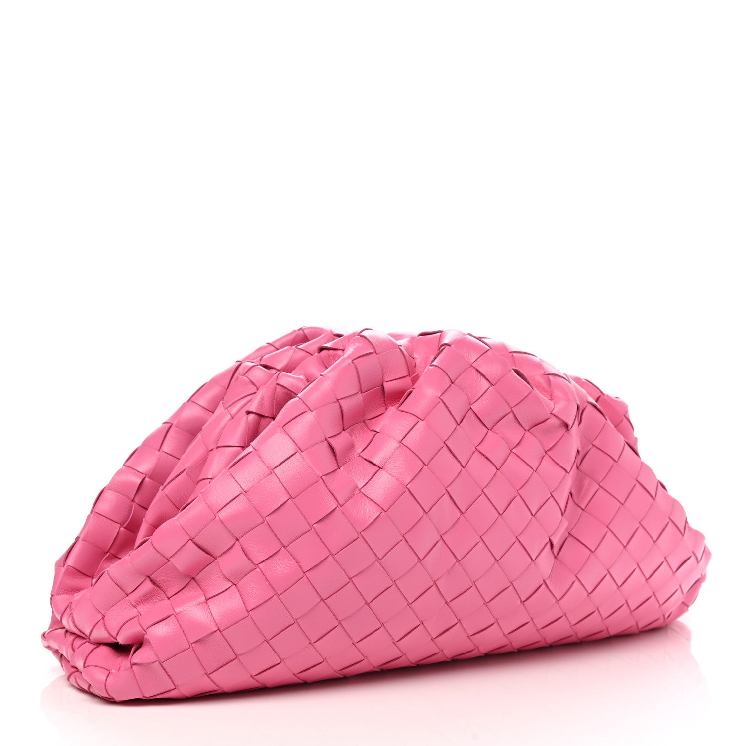 Bottega Veneta Nappa Maxi Intrecciato The Pouch Oversized Clutch Pink 3 of 11