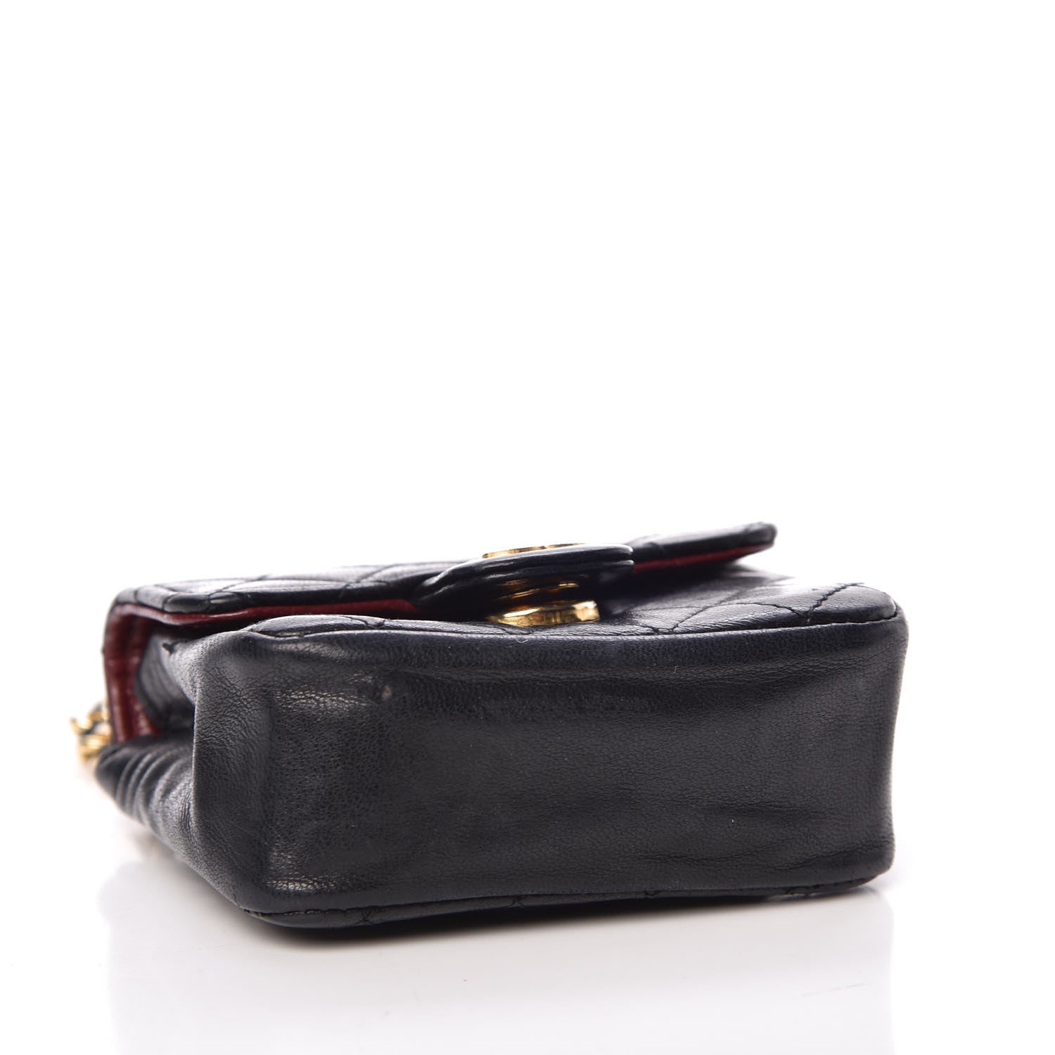 Chanel Calfskin Quilted Mini Pouch Bag Charm Keychain Black 4 of 12