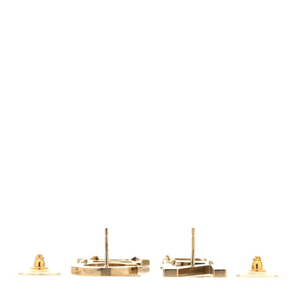 Chanel Metal Cha-Nel Logo Drop Earrings Gold 3 of 4