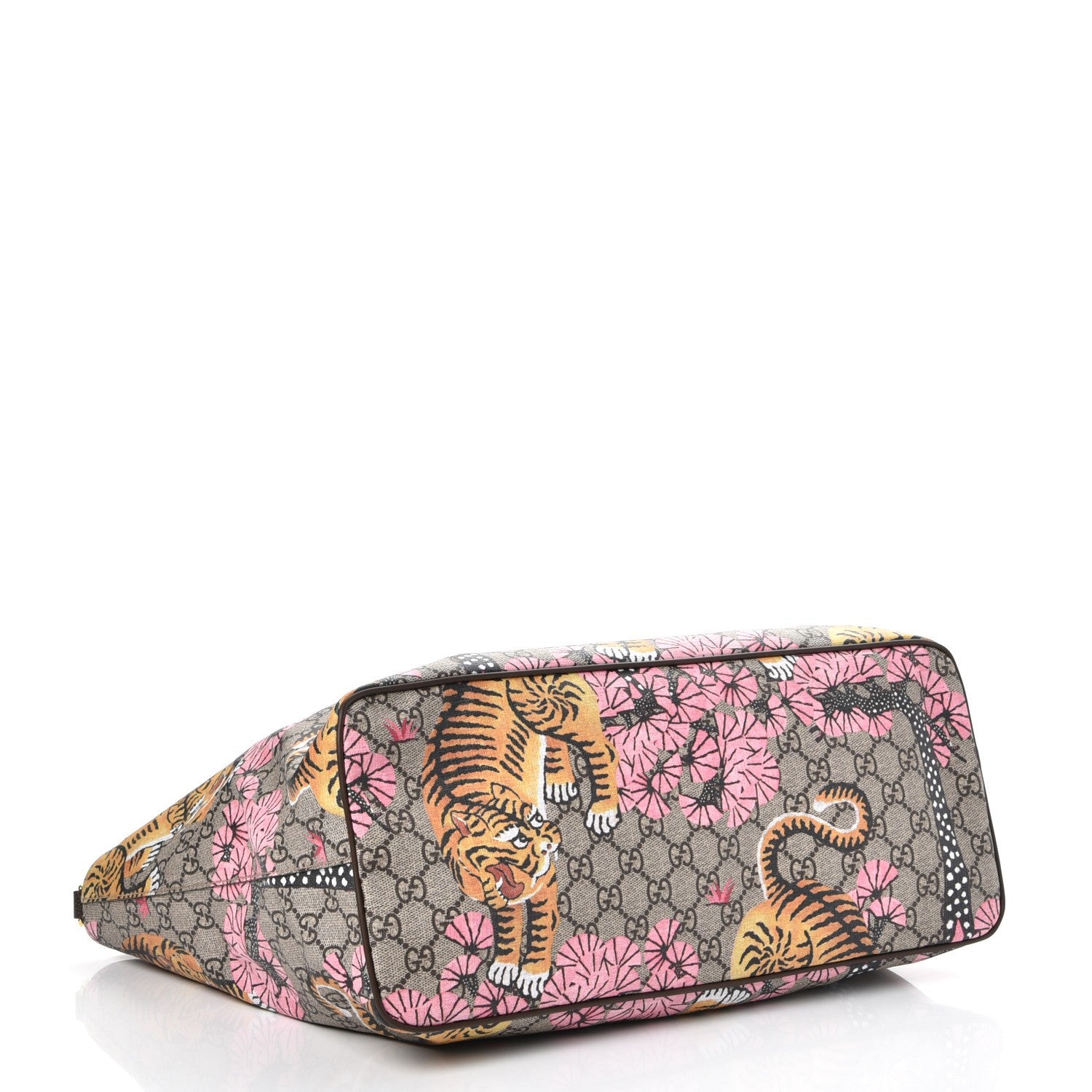 Gucci Soft GG Supreme Monogram Bengal Medium Crossbody Tote Beige Pink 4 of 7