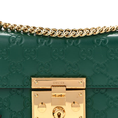 Gucci Guccissima Small Padlock Shoulder Bag Emerald 8 of 12