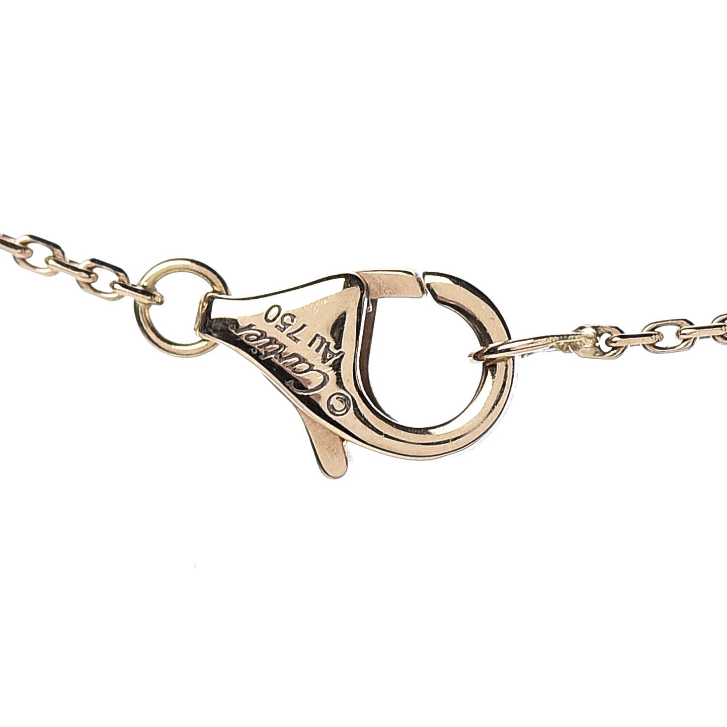 18K Yellow Gold Diamond Chrysoprase XS Amulette de Cartier Pendant Necklace
