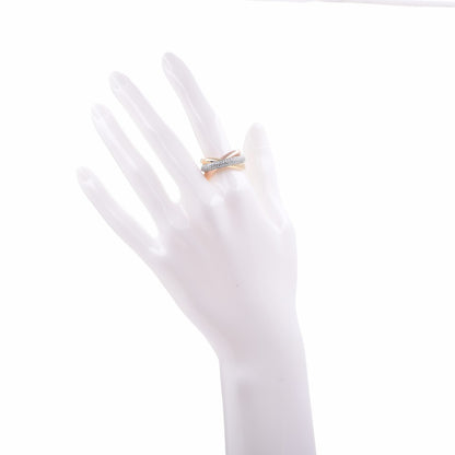 Cartier 18K White Yellow Pink Gold Diamond Classic Trinity Paved Ring 56 7.5 2 of 6