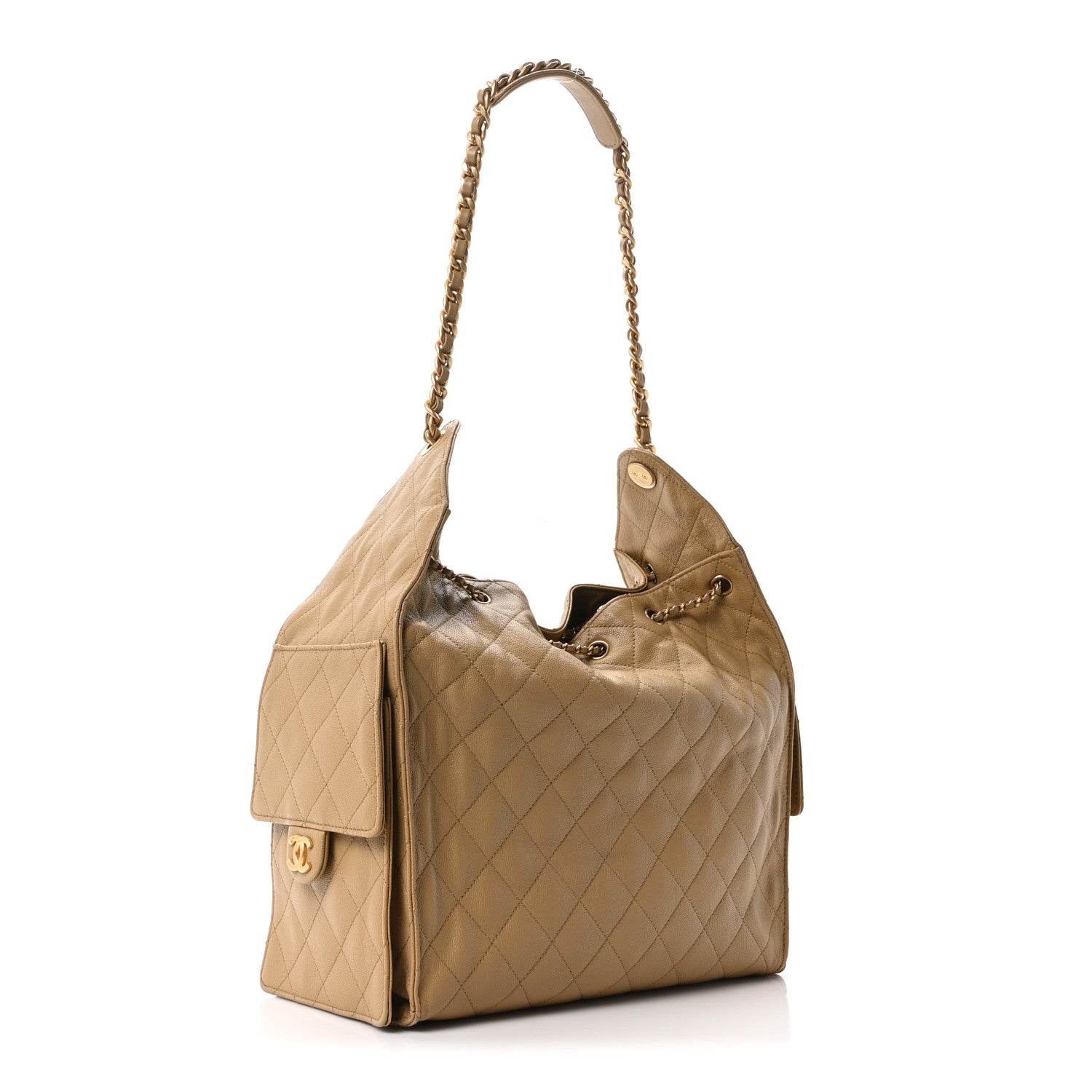 Chanel Caviar Quilted Medium Chanel 25 Handbag Dark Beige 4 of 11