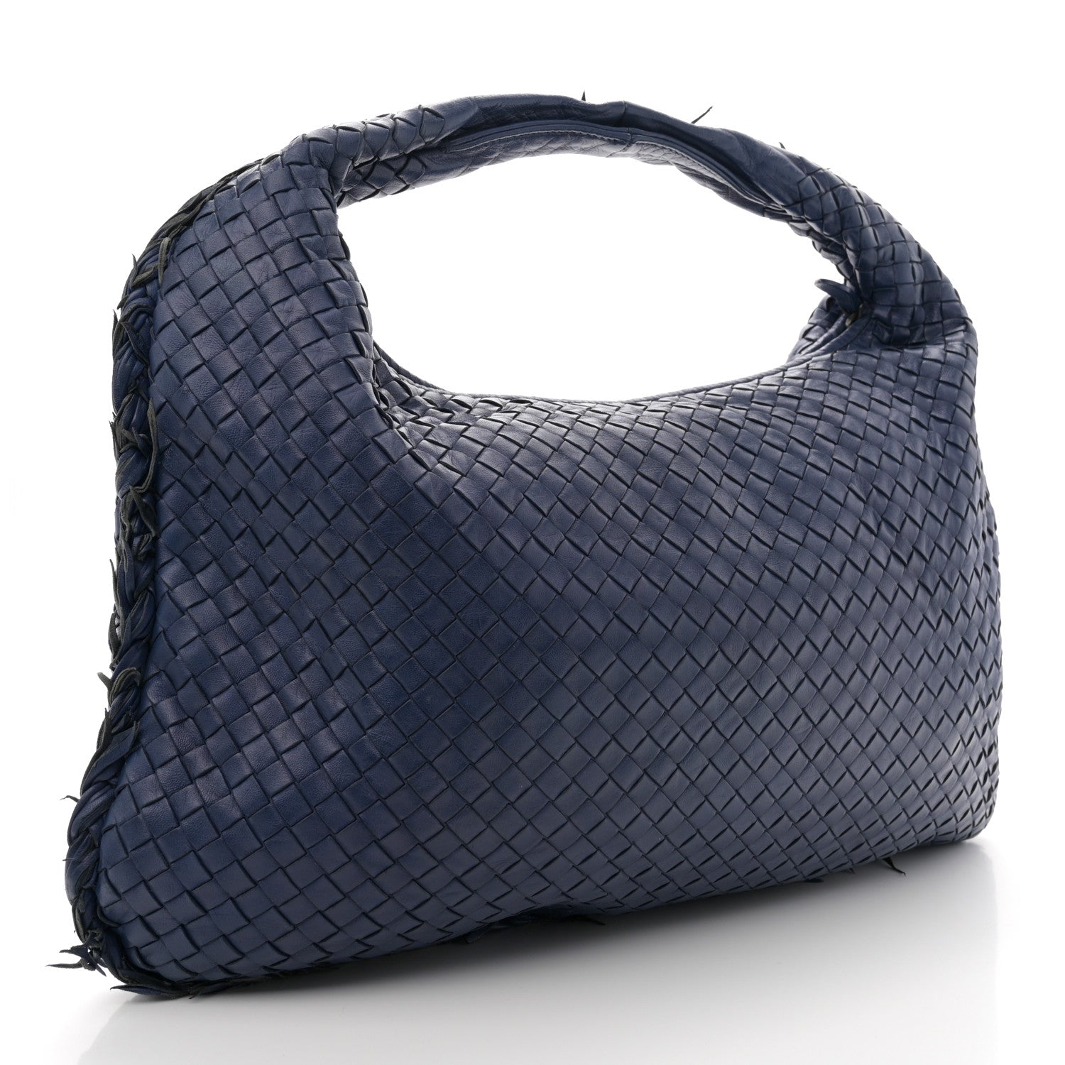Bottega Veneta Nappa Intrecciato Fuzzy Medium Veneta Hobo Sapphire 3 of 11