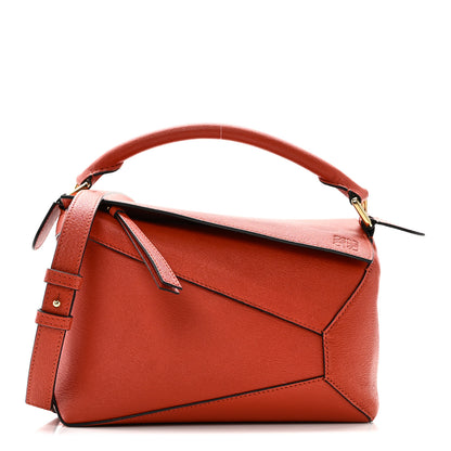 Loewe Goatskin Small Puzzle Bag Orange 1 of 9