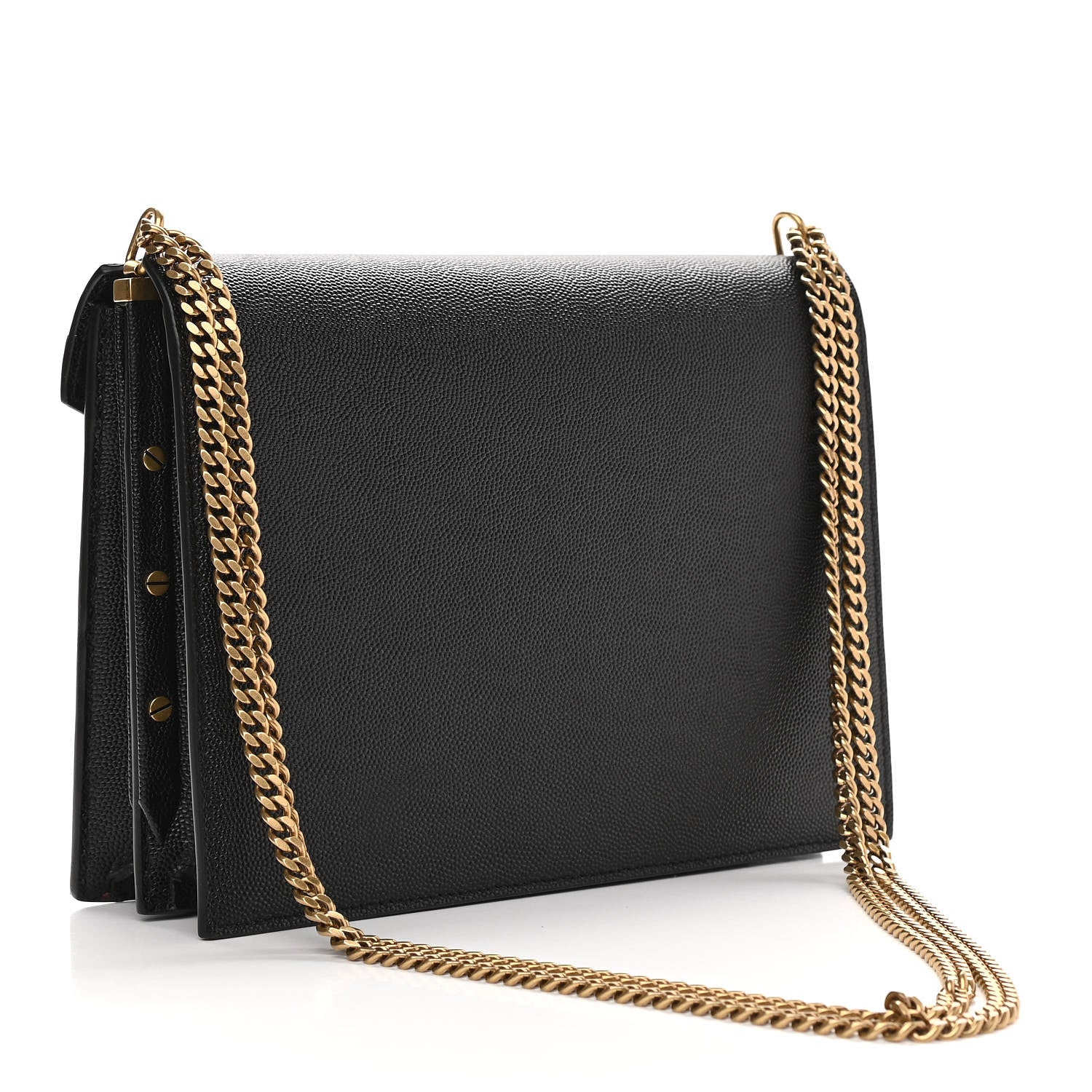 Saint Laurent Grain De Poudre Monogram Cassandra Clasp Bag Black Rouge Legion 3 of 11