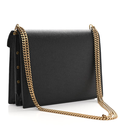 Saint Laurent Grain De Poudre Monogram Cassandra Clasp Bag Black Rouge Legion 3 of 11