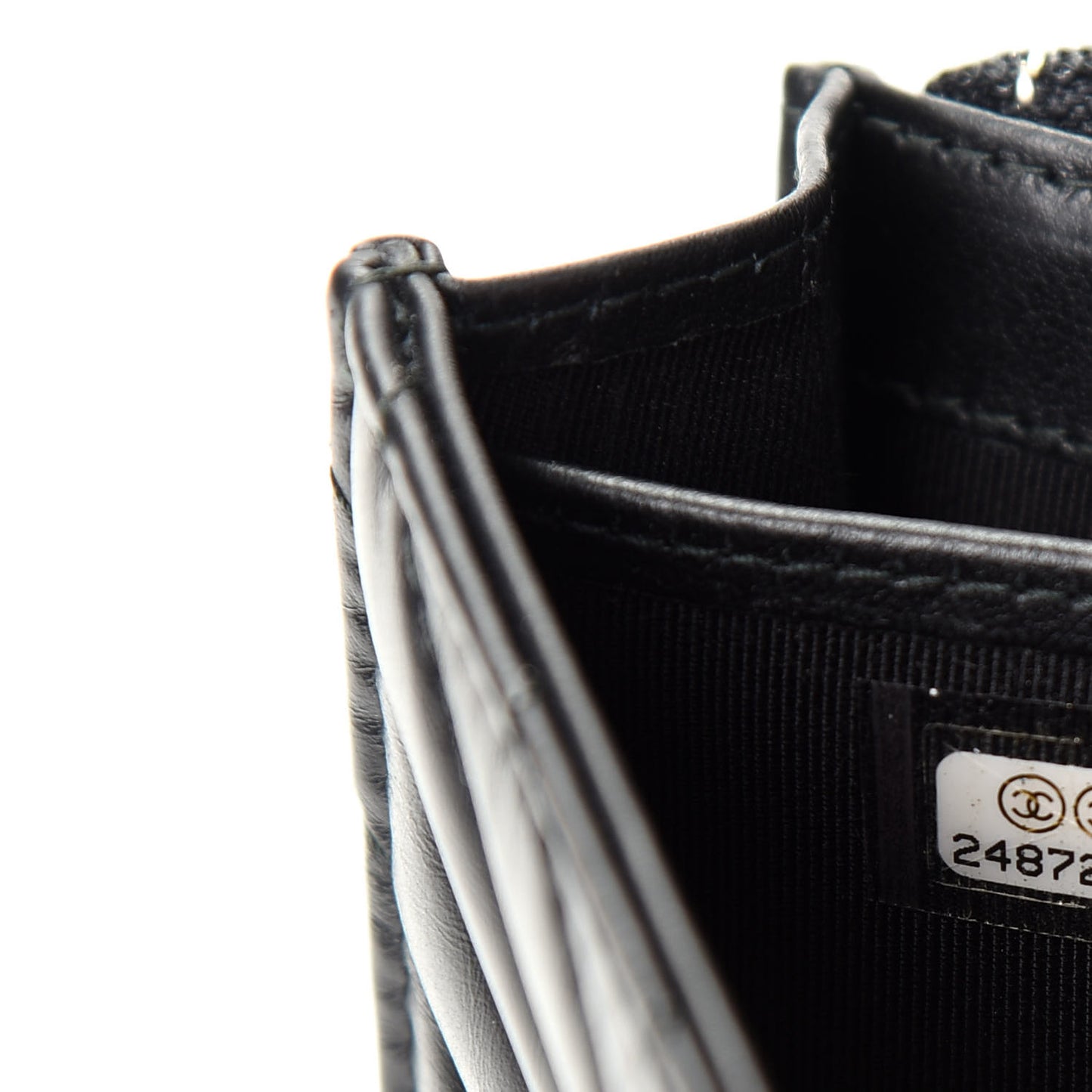 Aged Calfskin Chevron Quilted 2.55 Reissue Flap Wallet So Black