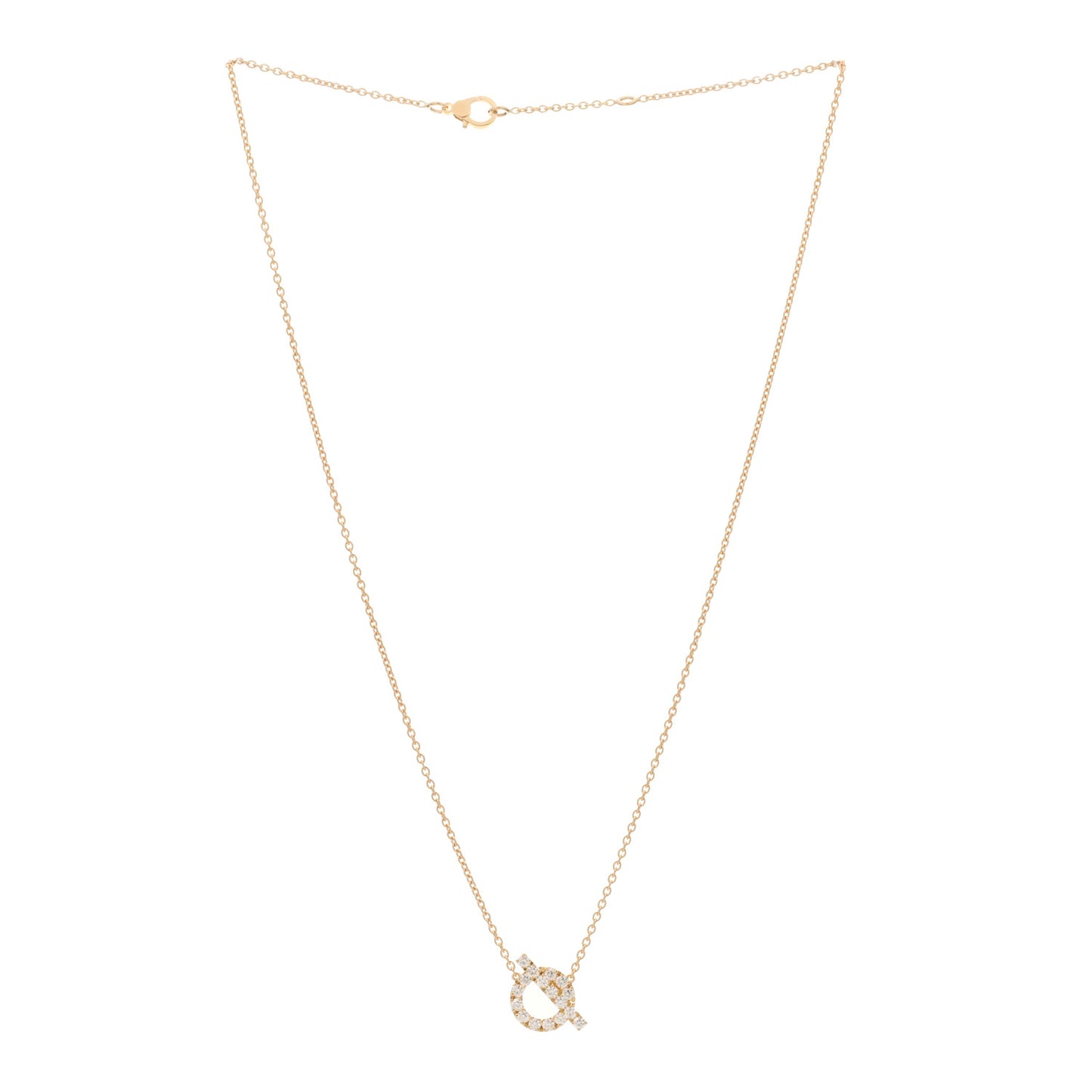 18K Rose Gold Diamond Finesse Pendant Necklace