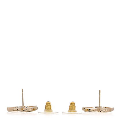 Chanel Crystal CC Earrings Gold 3 of 5