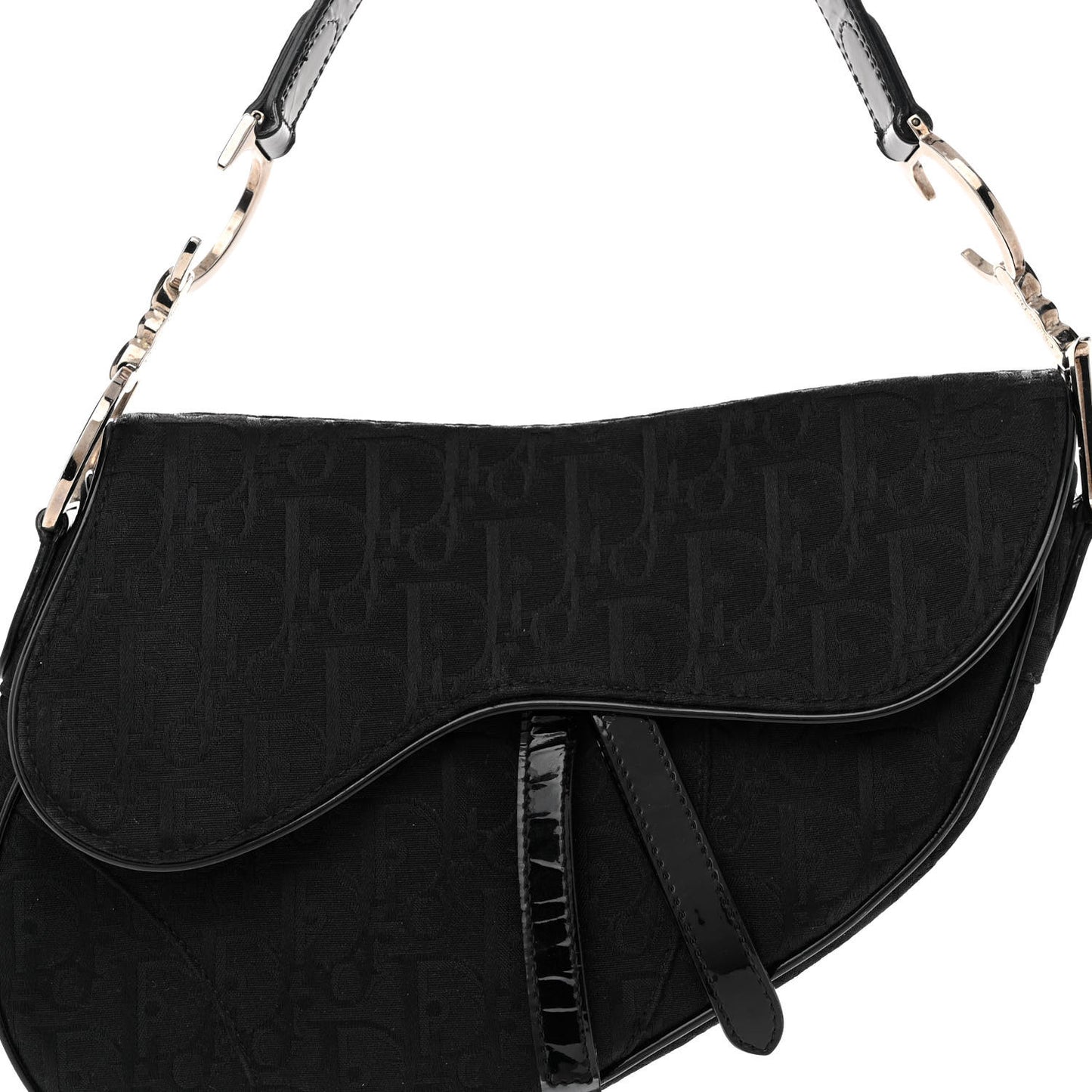 Monogram Saddle Bag Black