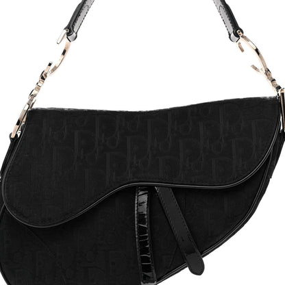 Christian Dior Monogram Saddle Bag Black 8 of 11