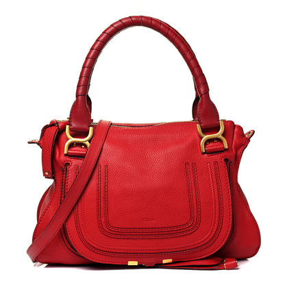 Chloe Calfskin Medium Marcie Satchel Red 1 of 9
