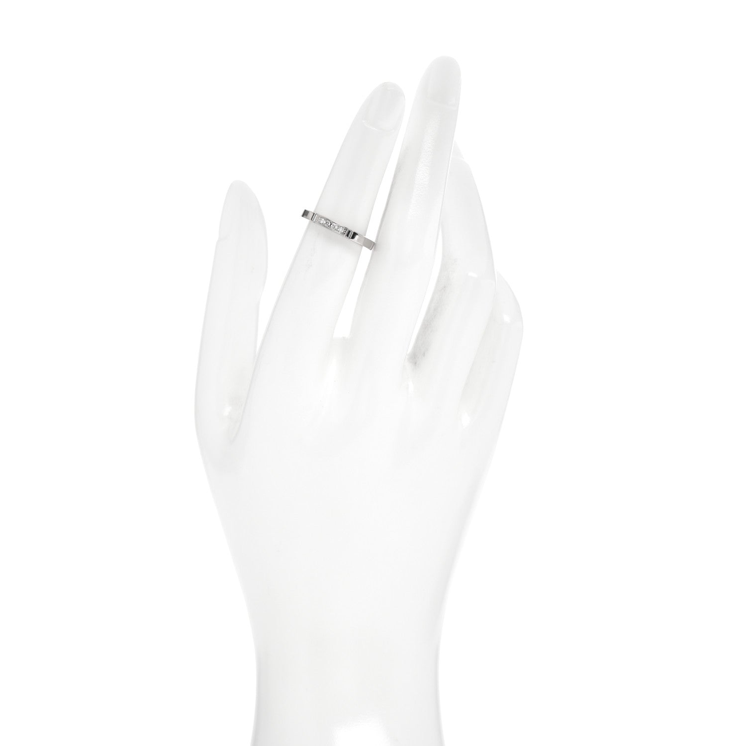 Cartier 18K White Gold Diamond Maillon Panthere Wedding Band Ring 49 5 2 of 4