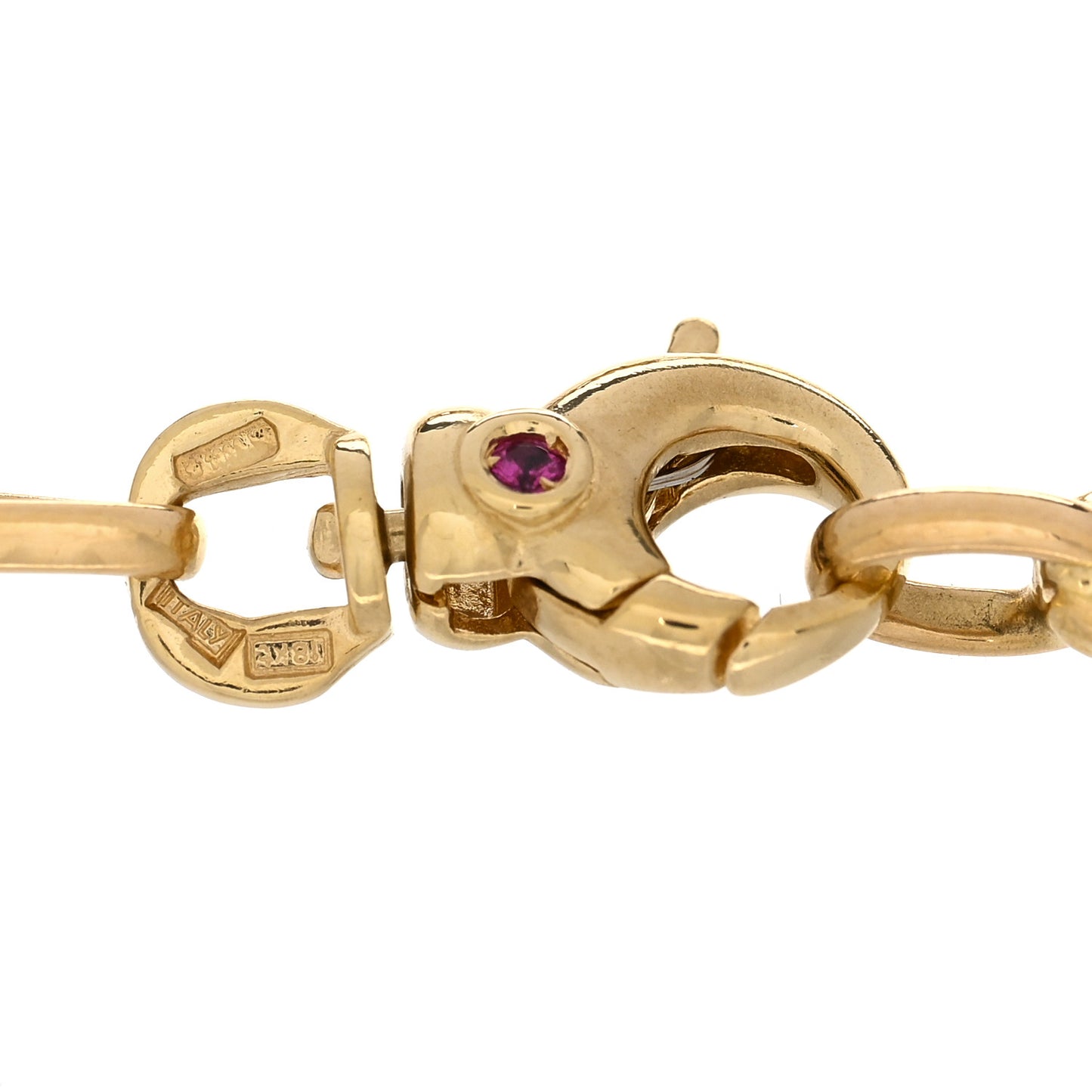 18K Yellow Gold Square Link Chain Bracelet