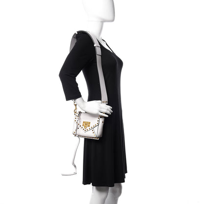 Valentino Garavani Grainy Calfskin Small Rockstud Hype Shoulder Bag White 2 of 10