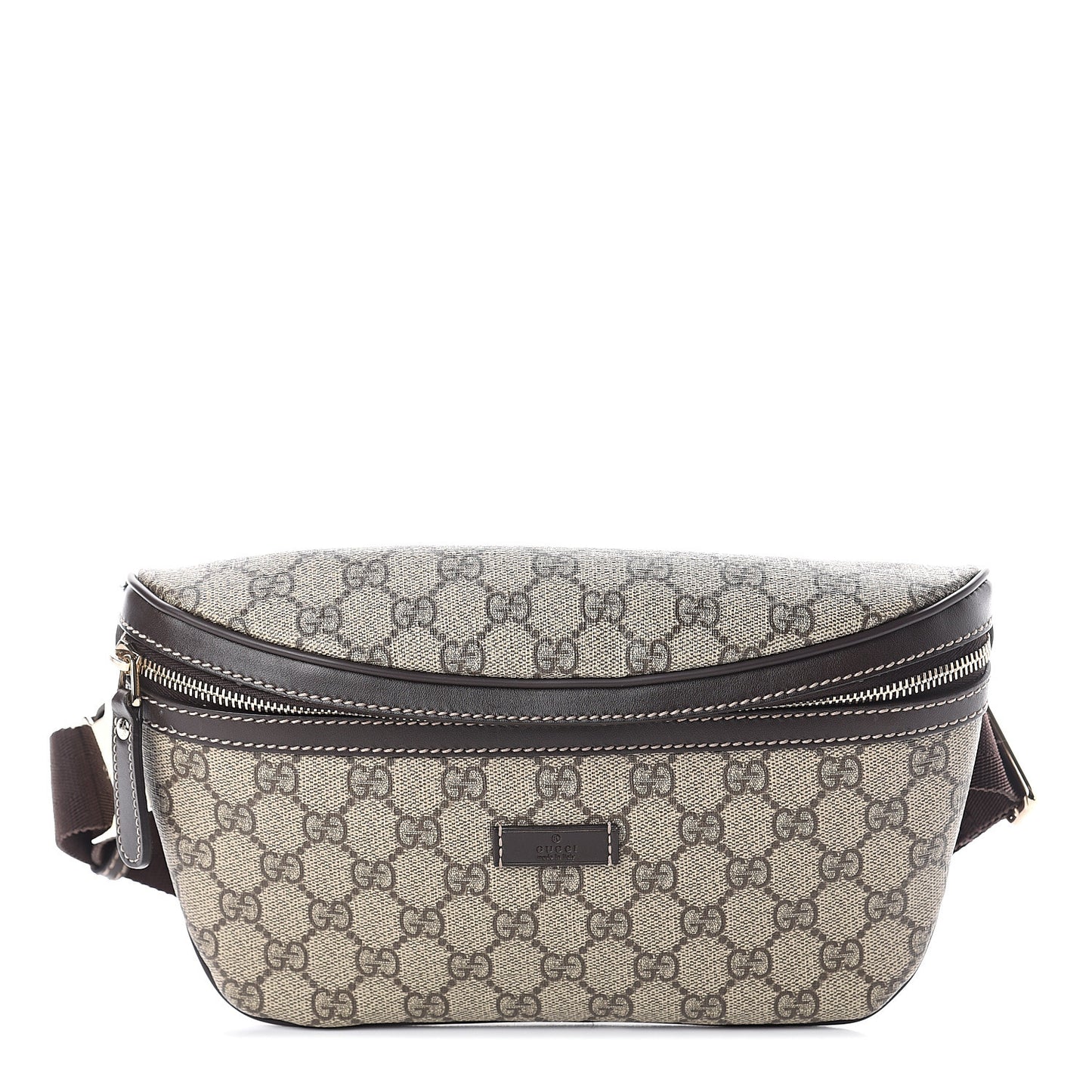 GG Supreme Monogram Belt Bag Dark Brown
