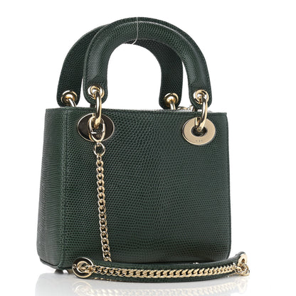 Christian Dior Lizard Mini Lady Dior Green 3 of 12