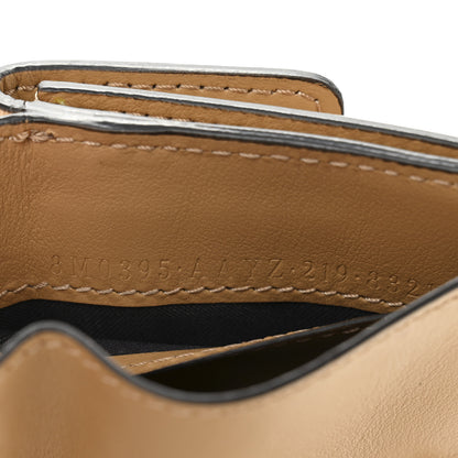 Fendi Vitello King Tamponato Embossed Fendi Roma Micro Tri-Fold Wallet Poudre 7 of 10