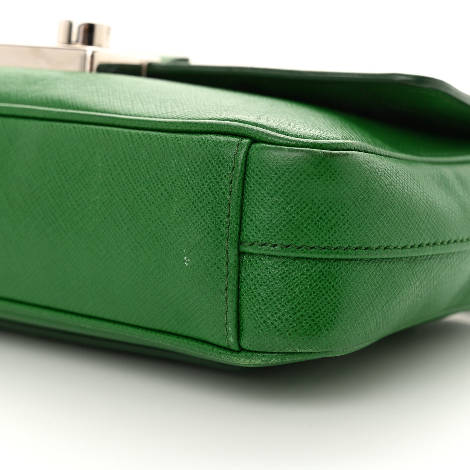 Prada Saffiano Lux Sound Crossbody Bag Green 10 of 13