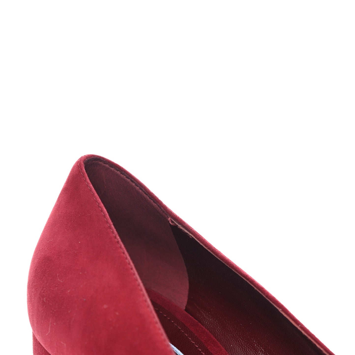 Camoscio Block Heel Pumps 37.5 Red
