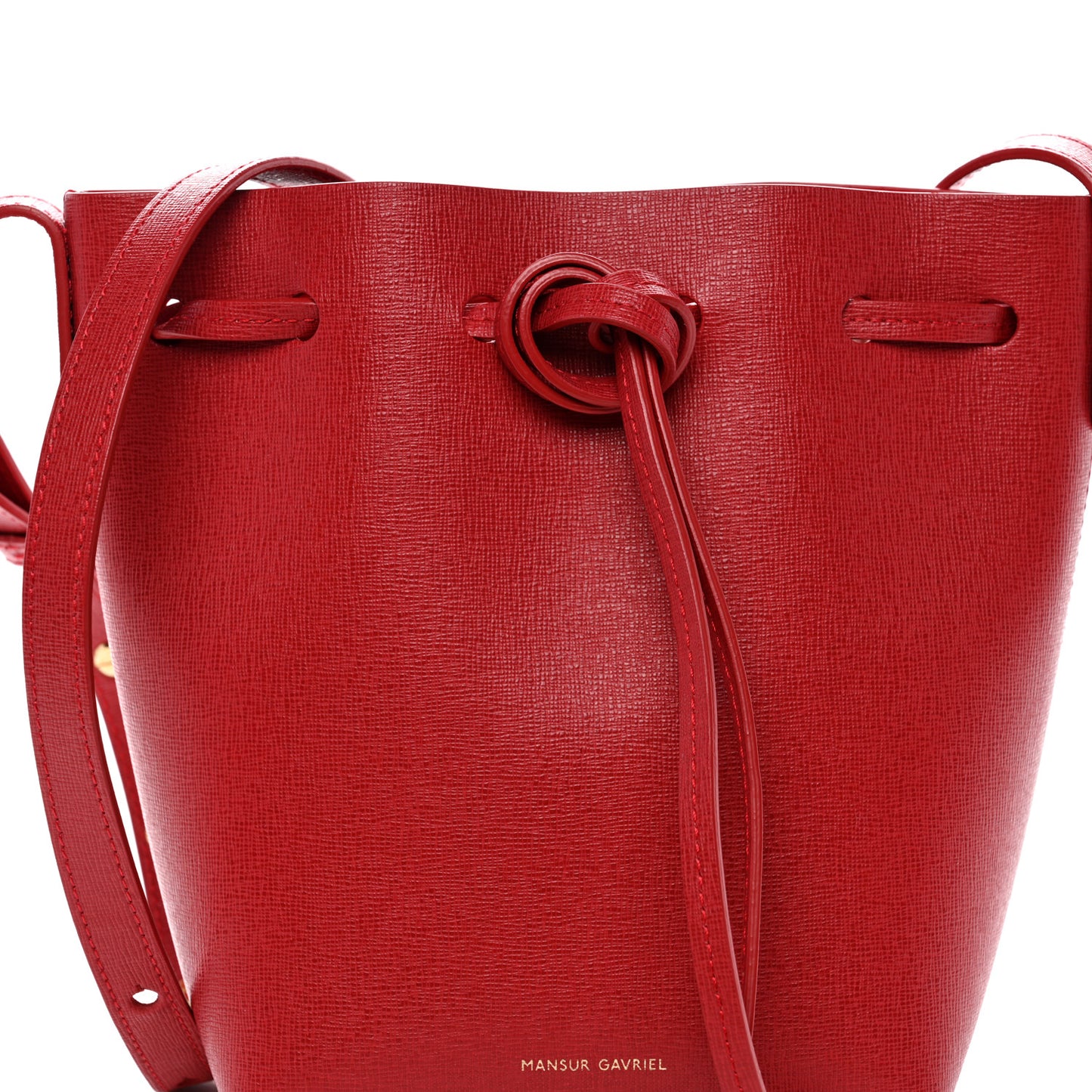 Saffiano Mini Bucket Bag Flamma