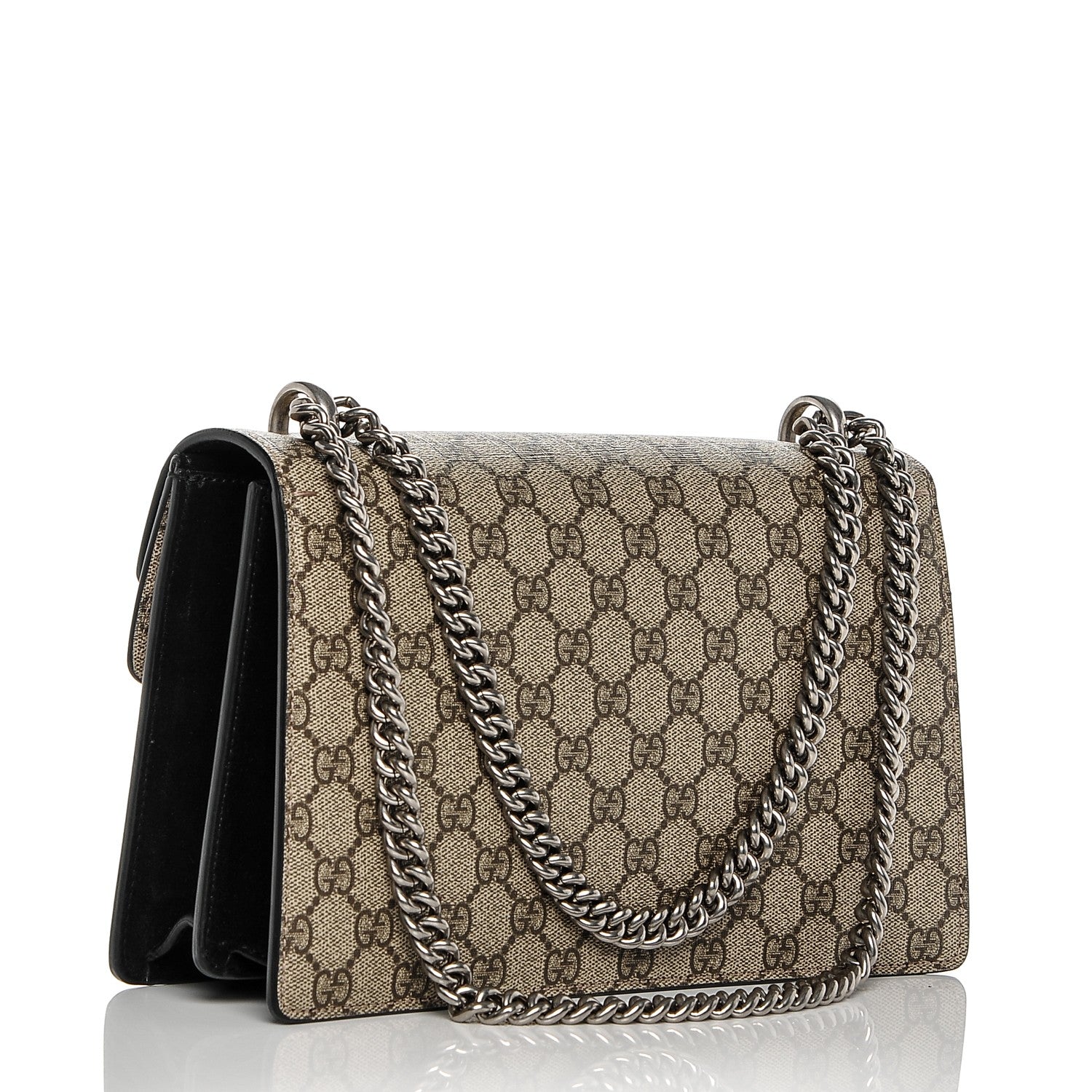 Gucci GG Supreme Monogram Small Dionysus Shoulder Bag Black 3 of 6