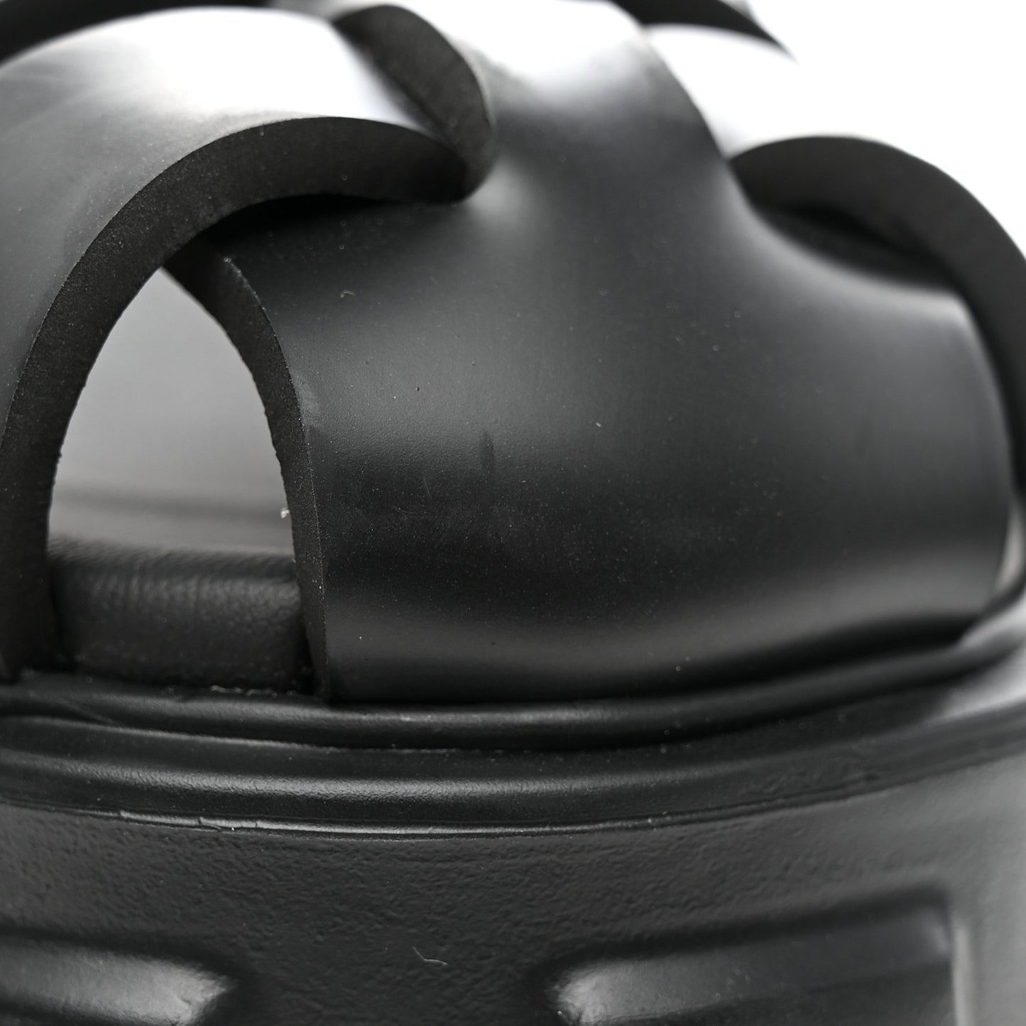 Foam Rubber Triangle Logo Monolith 55mm Cage Sandals 38 Black