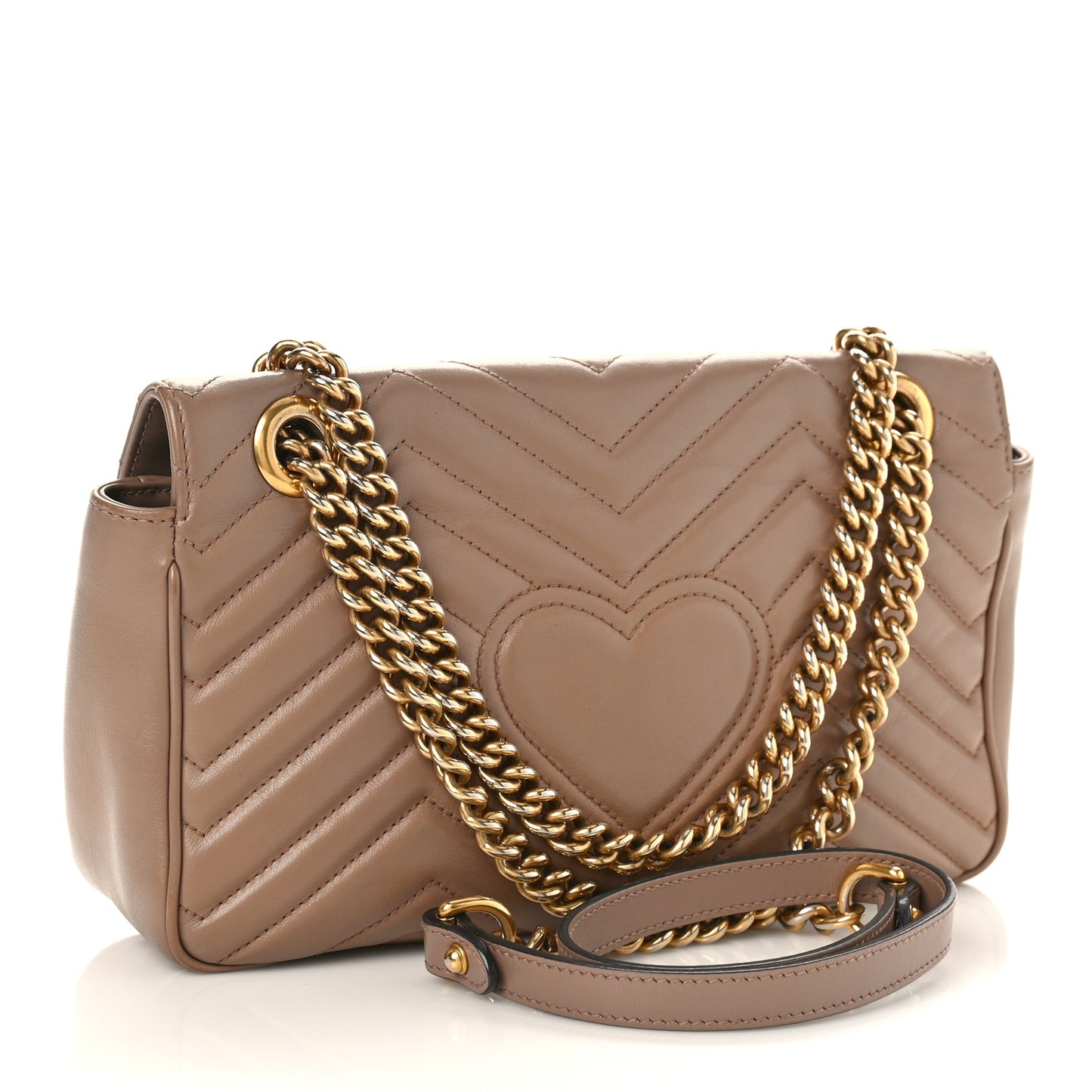 Calfskin Matelasse Small GG Marmont Shoulder Bag Porcelain Rose