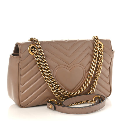 Gucci Calfskin Matelasse Small GG Marmont Shoulder Bag Porcelain Rose 3 of 9