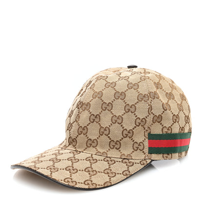 Gucci Monogram Web Baseball Hat L Beige Cocoa 1 of 8