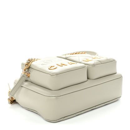Chanel Calfskin Quilted Small Camera Case Grey 4 of 10