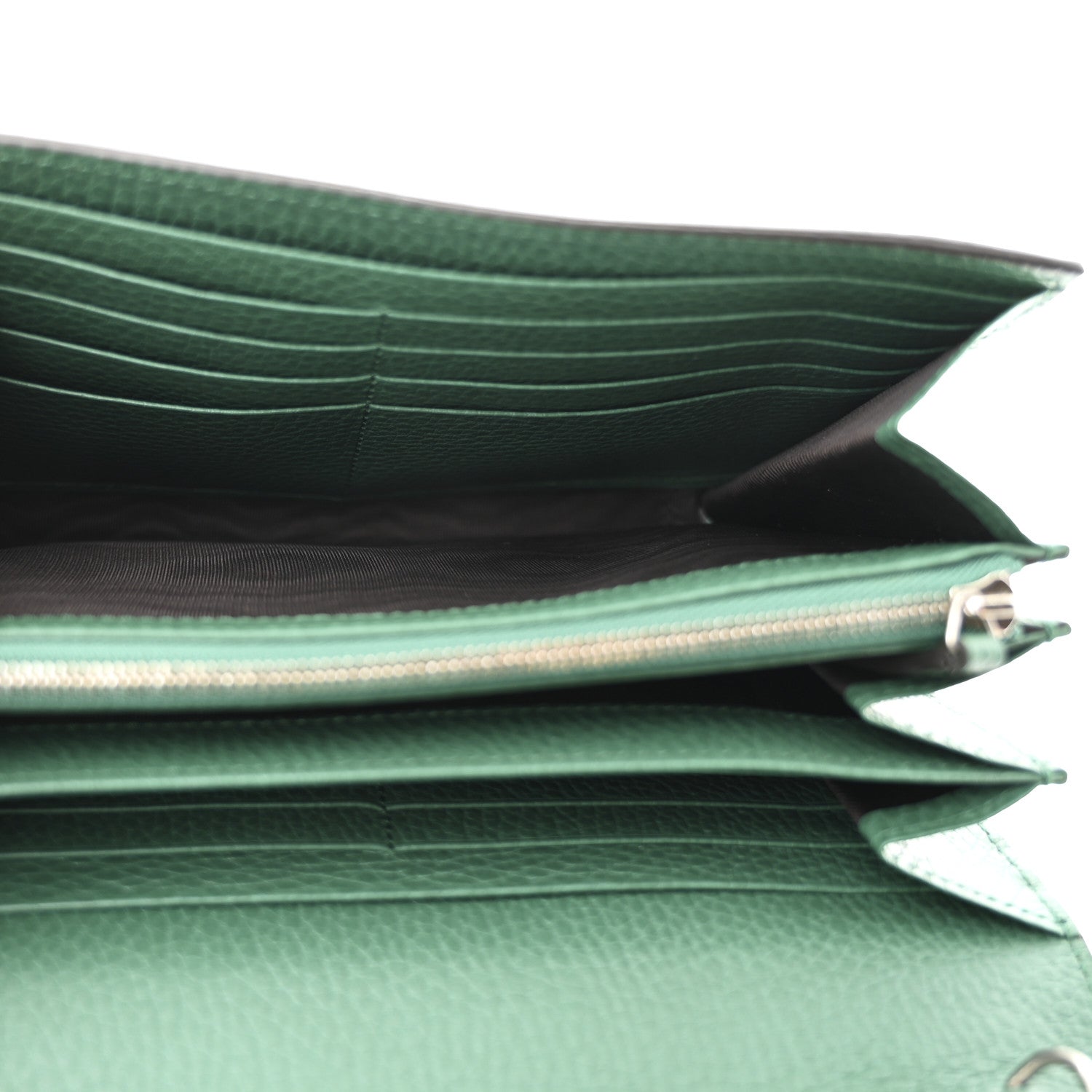 Gucci Calfskin Mini Dionysus Chain Wallet Emerald 6 of 11