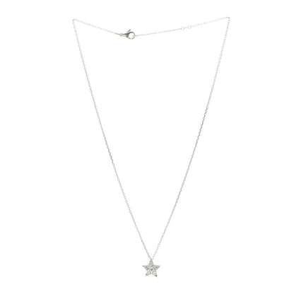 Chanel 18K White Gold Diamond Small Comete Geode Pendant Necklace 3 of 4