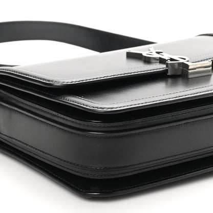 Saint Laurent Box Calfskin Monogram Medium Solferino Satchel Black 9 of 10