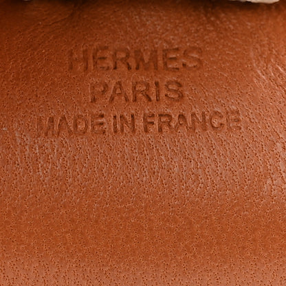 Hermes Milo Lambskin Grigri Rodeo Horse Bag Charm PM Craie Gold Pain D'epice 4 of 5