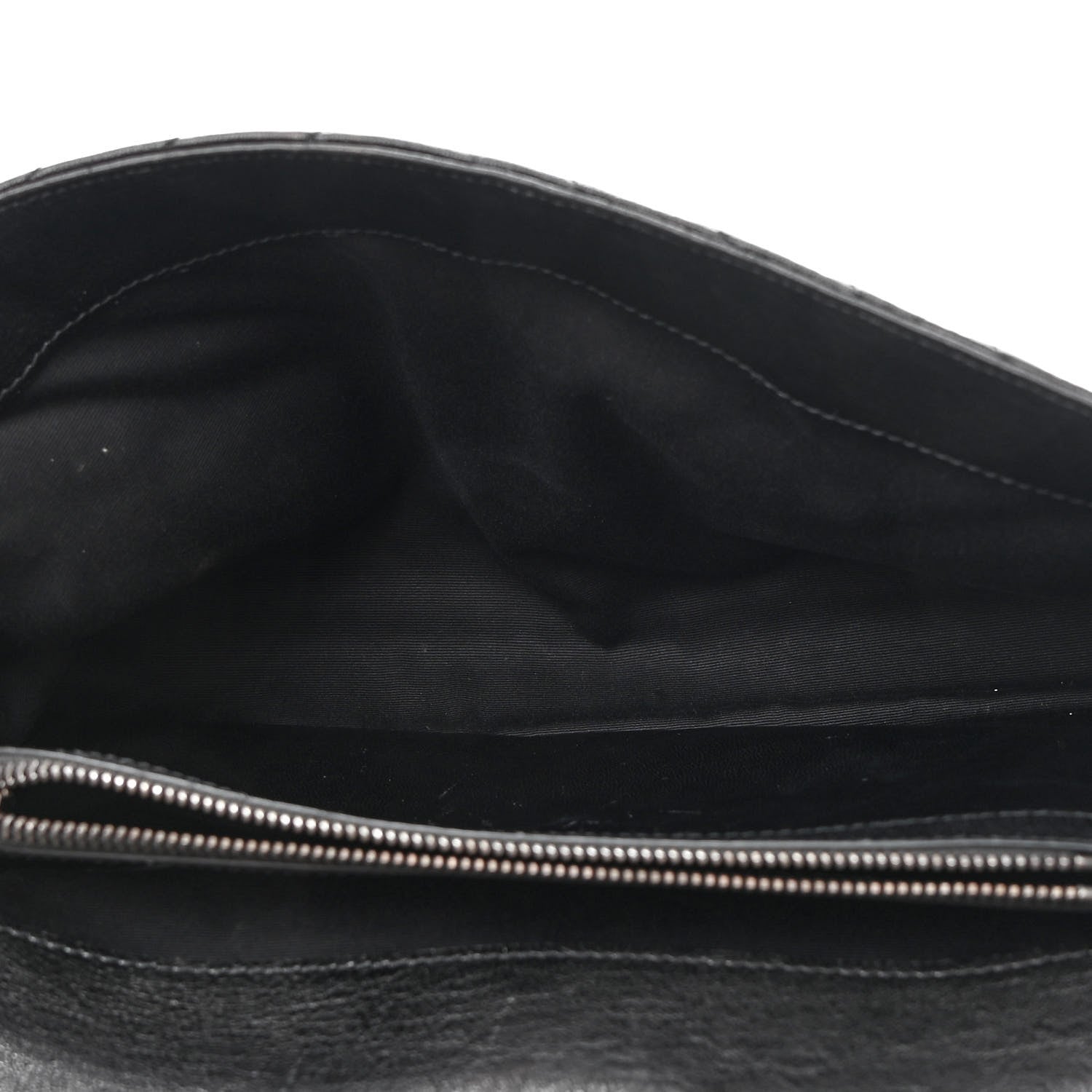 Saint Laurent Sheepskin Matelasse Chevron Monogram Large College Satchel Black 5 of 9