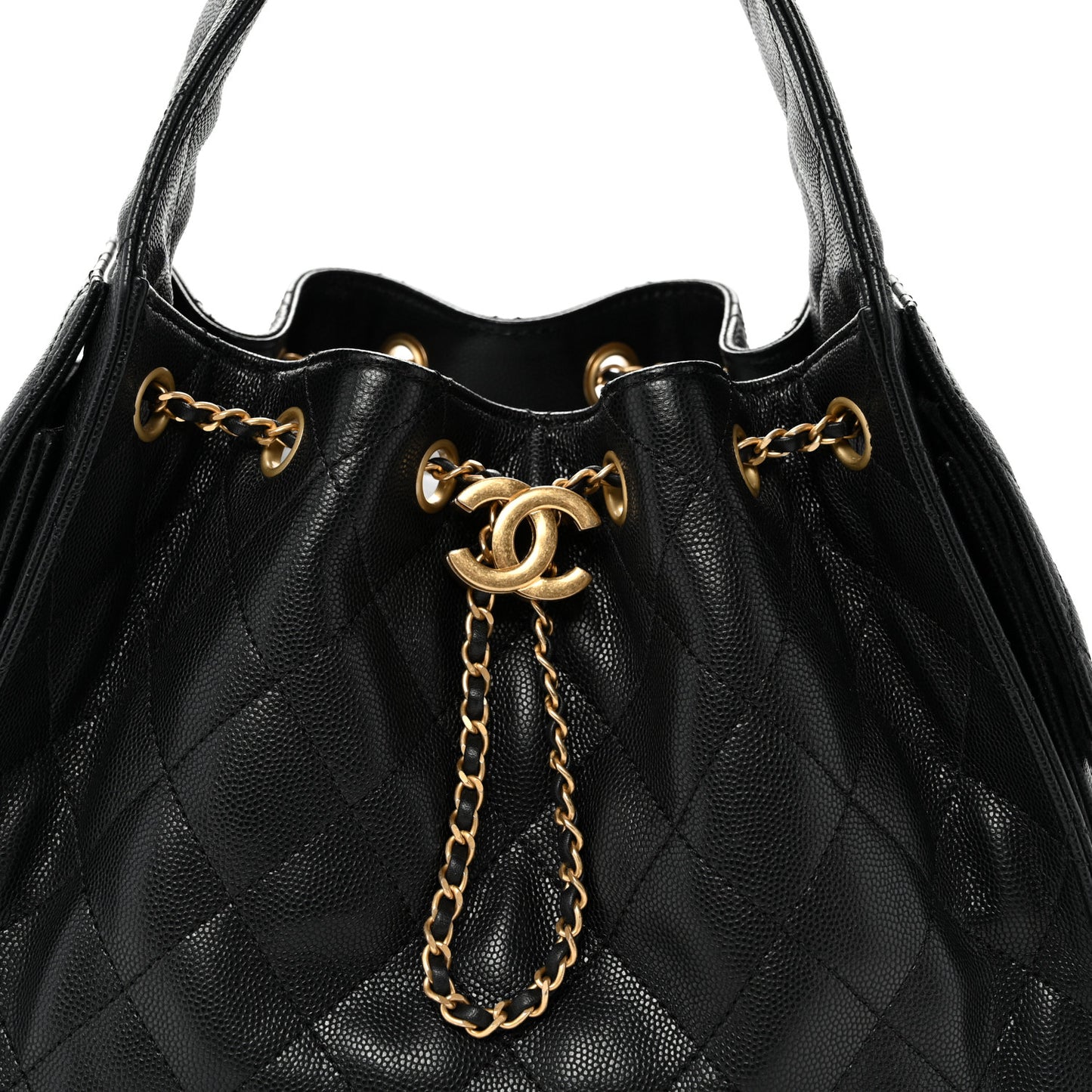 Caviar Quilted Small Chanel 25 Handbag Black