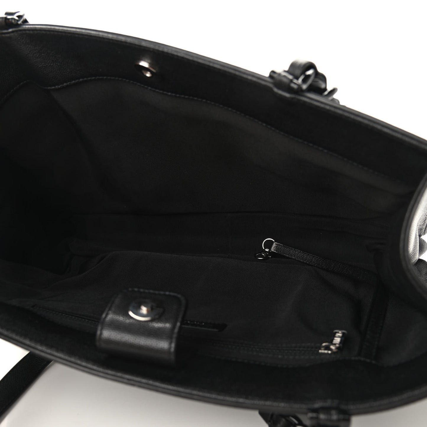 Caviar Quilted My Everything Large Shopping Tote Black