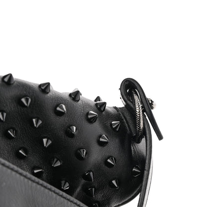 Christian Louboutin Calfskin Justine Spikes Hobo Black 11 of 14