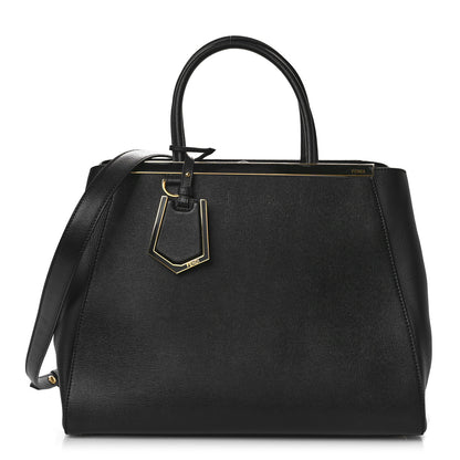 Fendi Vitello Elite Regular 2Jours Tote Black 1 of 8