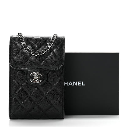 Chanel Caviar Quilted Classic Phone Holder Black 8 of 8